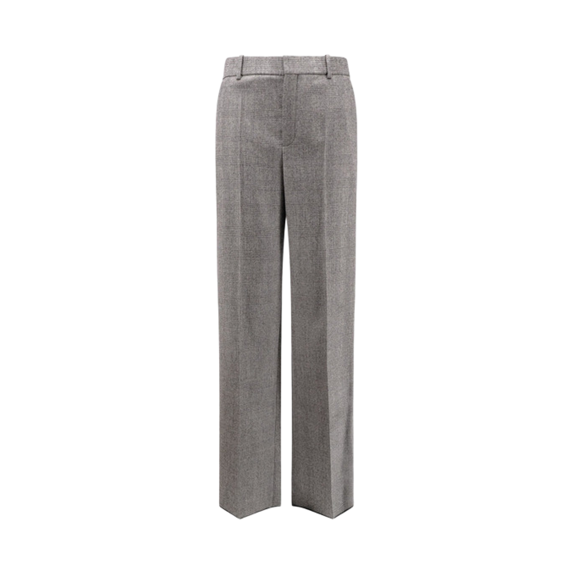 844153-Y5H54-1095 Saint Laurent Checks Pleated Trousers Chalk Black