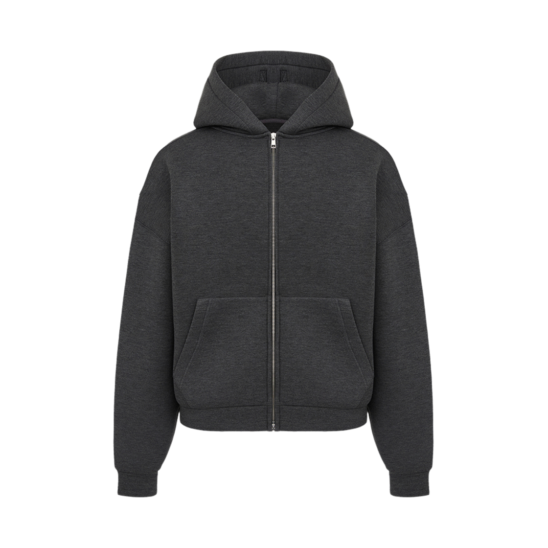 디파인 네오프렌 크롭 후드 집업 차콜(DEFINE Neoprene Crop Hood Zip-Up Charcoal)