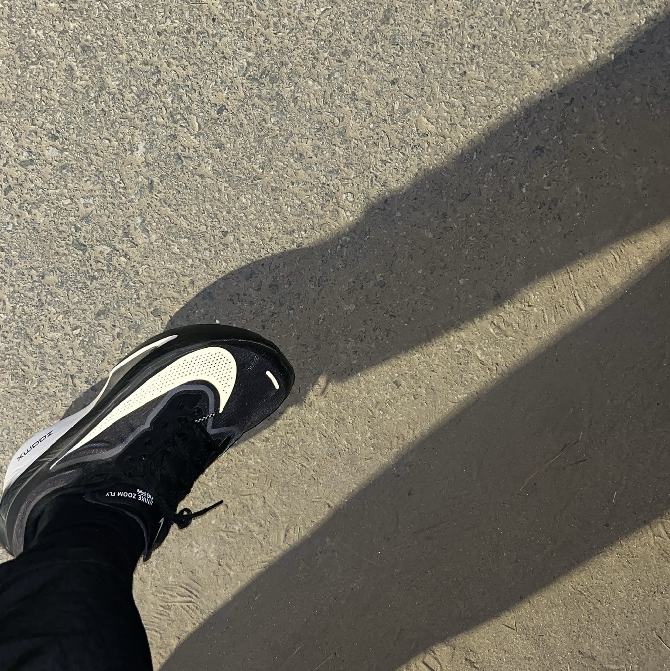 Nike Zoom Fly 6 Black Light Smoke Grey 착용 스타일