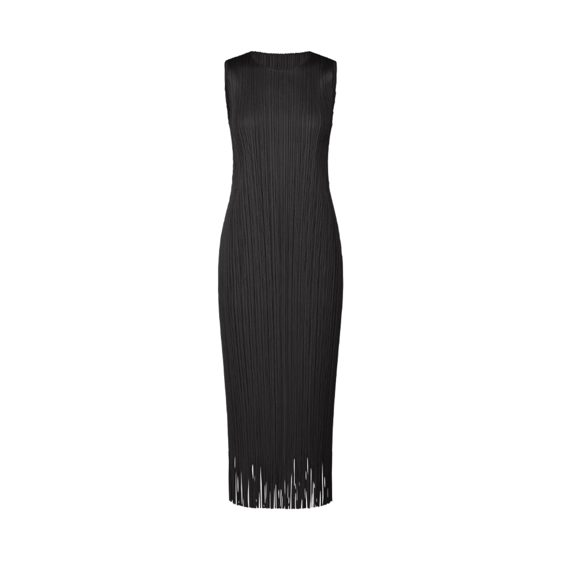 PP58-JH454-15 (W) Pleats Please Issey Miyake Wave Sleeveless Dress Black