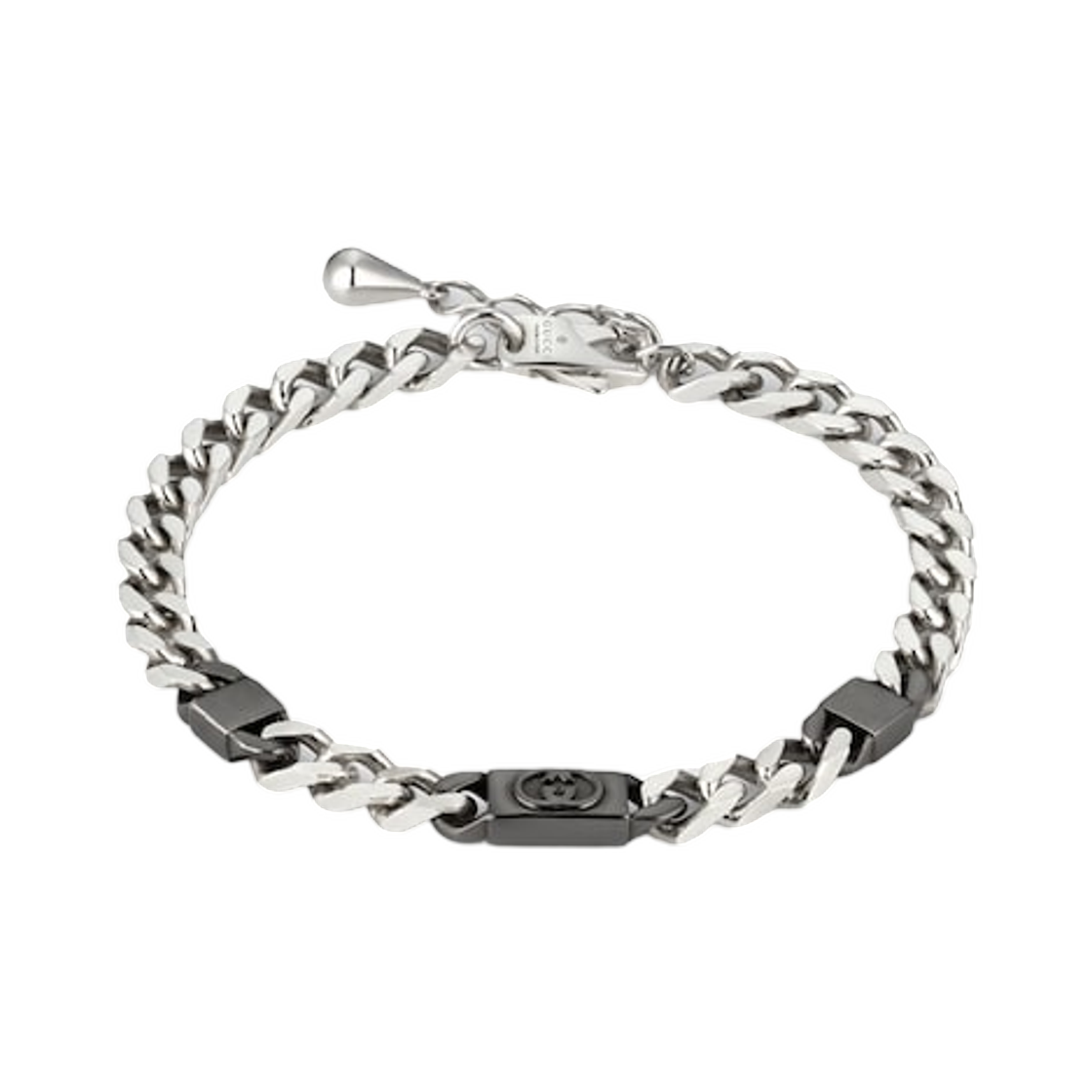 구찌 인터로킹 체인 브레이슬릿 다크 루테늄 실버(Gucci Interlocking Chain Bracelet Dark Ruthenium Silver)