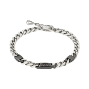 Gucci Interlocking Chain Bracelet Dark Ruthenium Silver