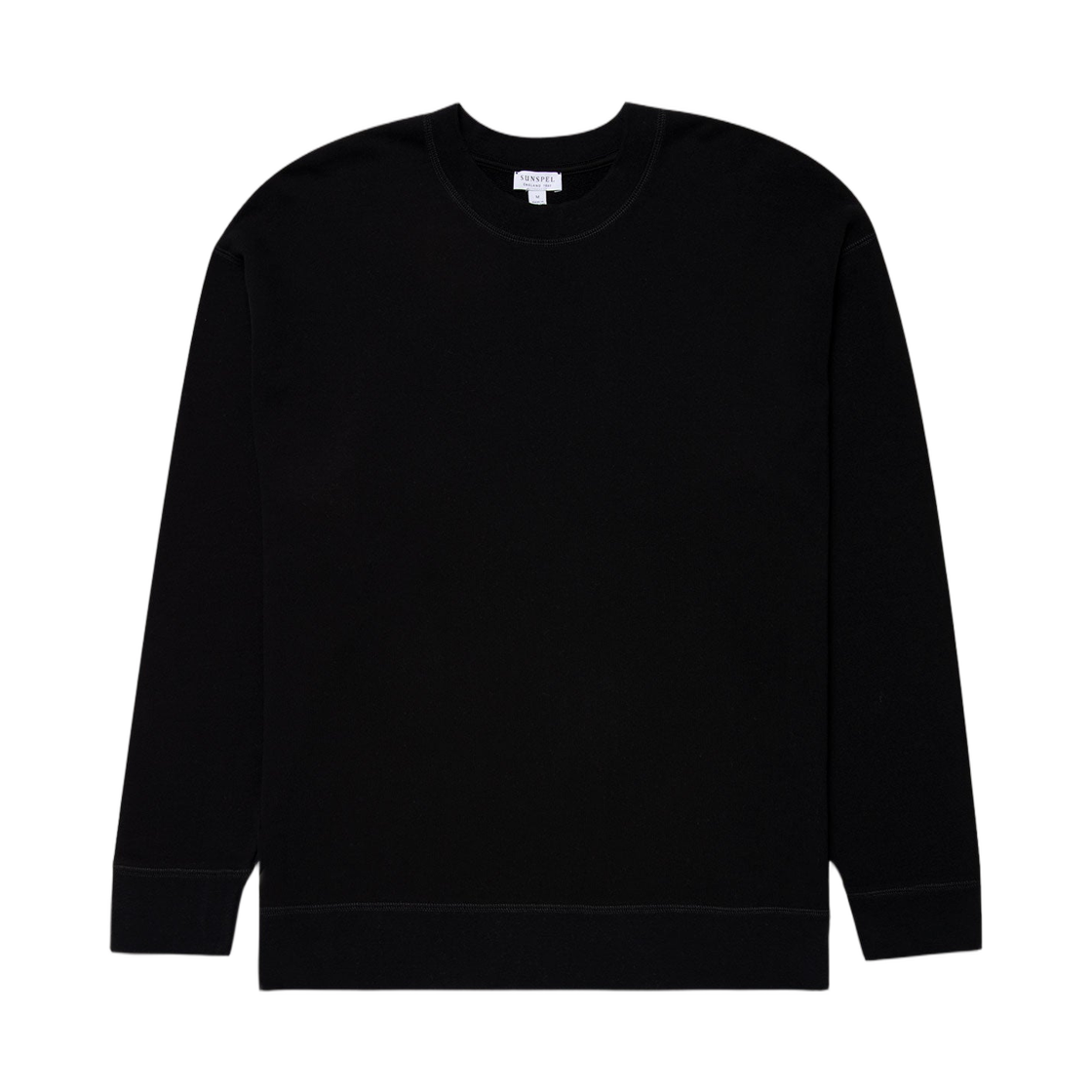 선스펠 오버사이즈 루프백 스웨트셔츠 블랙(Sunspel Oversized Loopback Sweatshirt in Black) - 1