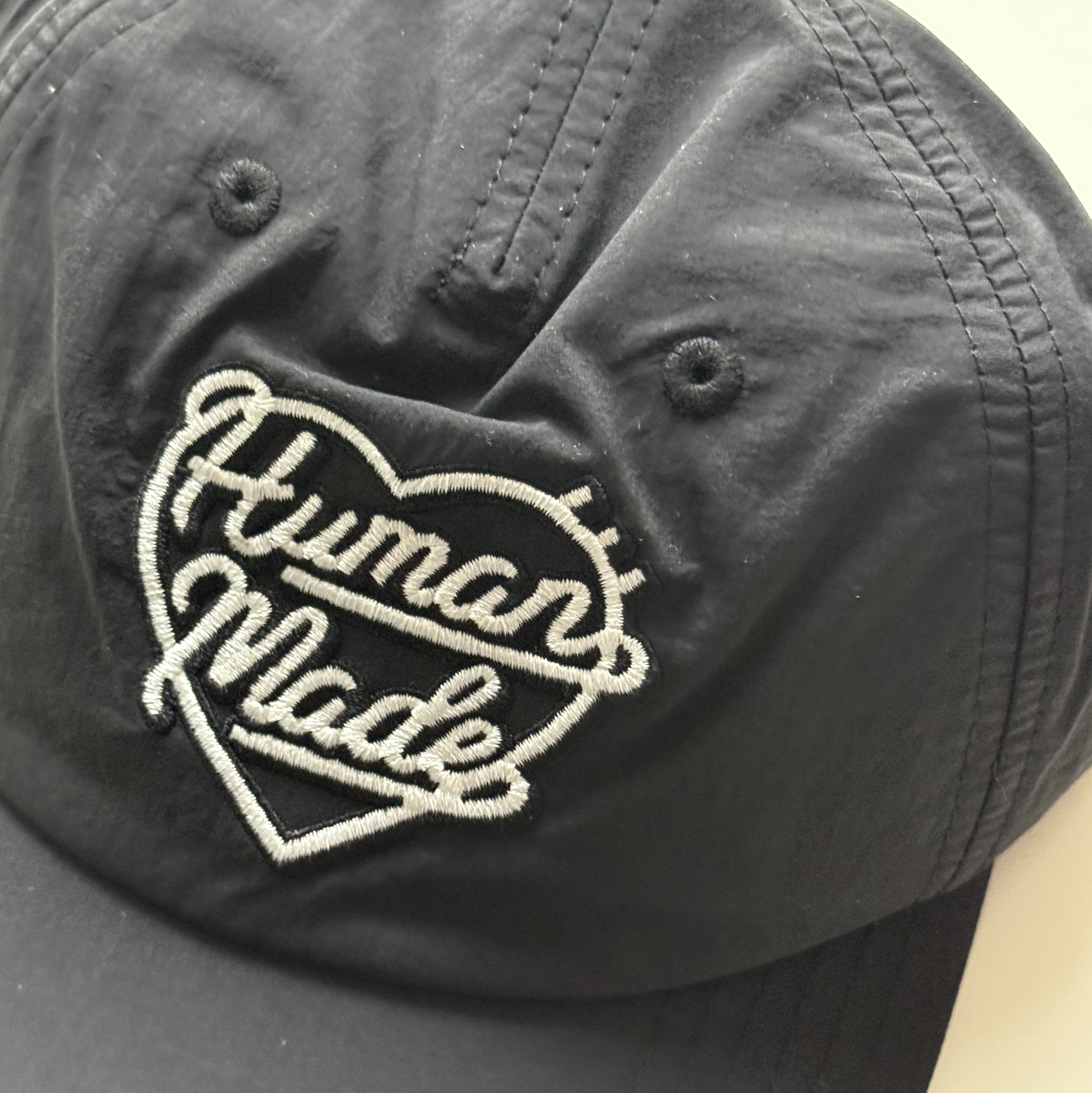 Human Made 5 Panel Nylon Cap Black 착용 스타일
