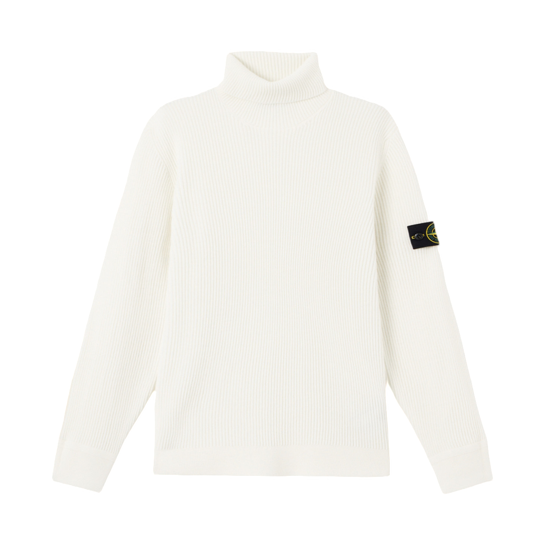 K2S1551000-52S00C2-V0093 Stone Island 5100052 Full Rib RWS Wool Turtleneck Jumper with Finely Ribbed Trims Ivory - 25FW