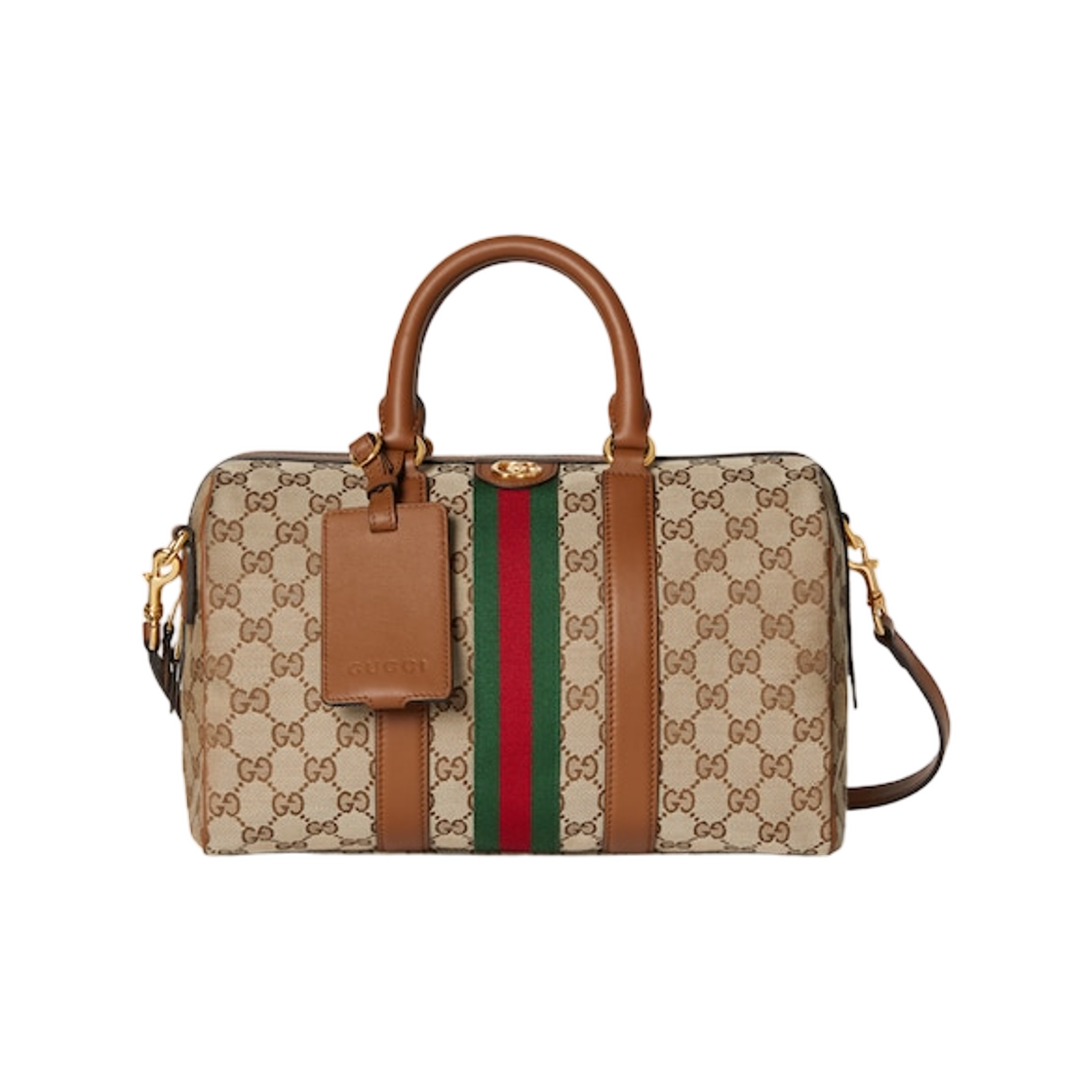 857595-FAFUF-9870 Gucci Ophidia Medium Boston Bag Beige Brown