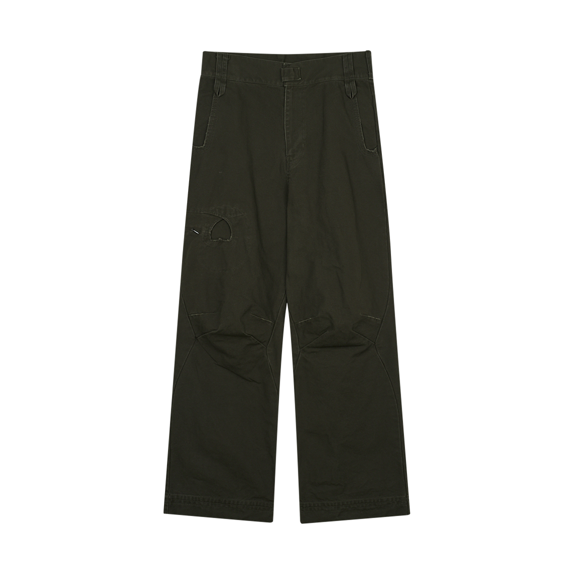지안 예 타오 팬츠 다크 올리브 - 25FW(Jian Ye Tao Pants Dark Olive - 25FW)