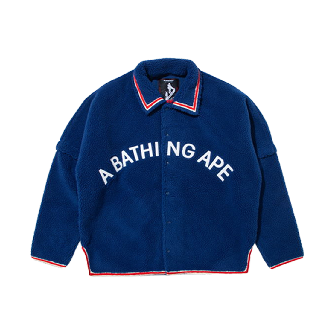 베이프 x 카즈키 쿠라이시 쉐르파 디테처블 코치 자켓 네이비