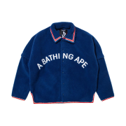 BAPE x Kazuki Kuraishi Sherpa Detachable Coach Jacket Navy