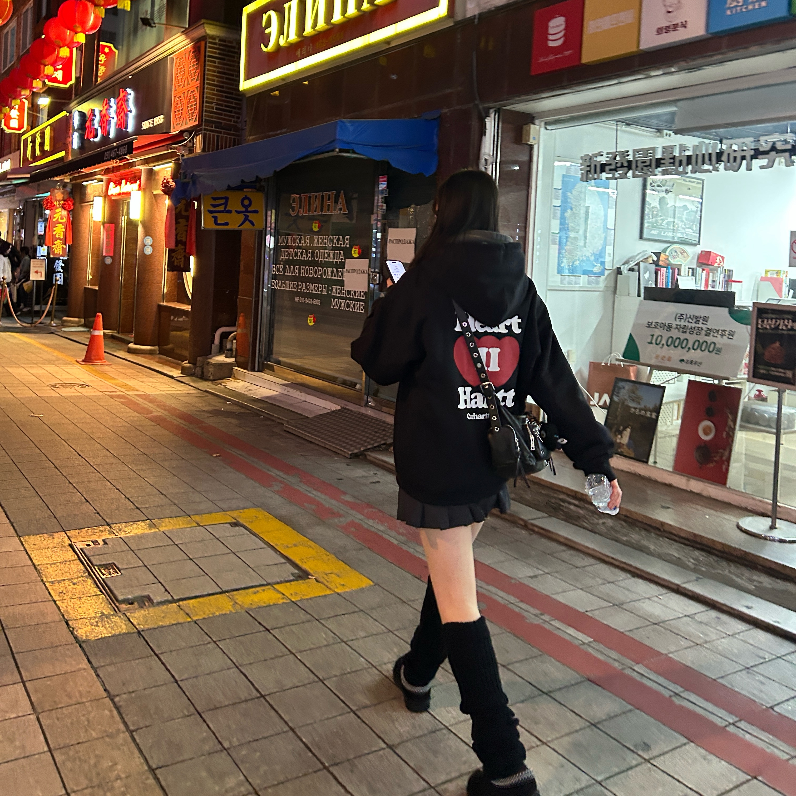 Carhartt WIP Hooded Heart II Hartt Sweat Jacket Black, Carhartt WIP Hooded Heart II Hartt Sweat Jacket Ash Heather 착용 스타일