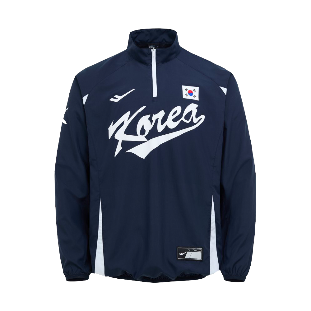 프로-스펙스 x KBSA 야구 국가대표팀 어센틱 긴팔 바람막이(PRO-SPECS X KBSA Team Korea Authentic Long Sleeve Windbreaker)