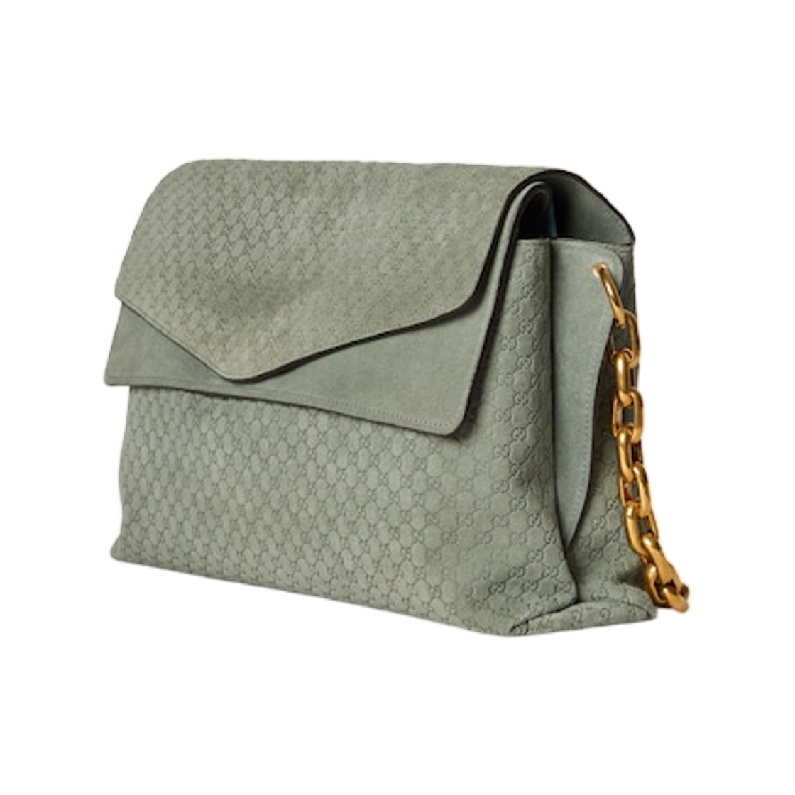 구찌 라지 숄더백 체인 세이지 그린(Gucci Large Shoulder Bag with Chain Sage Green) - 2