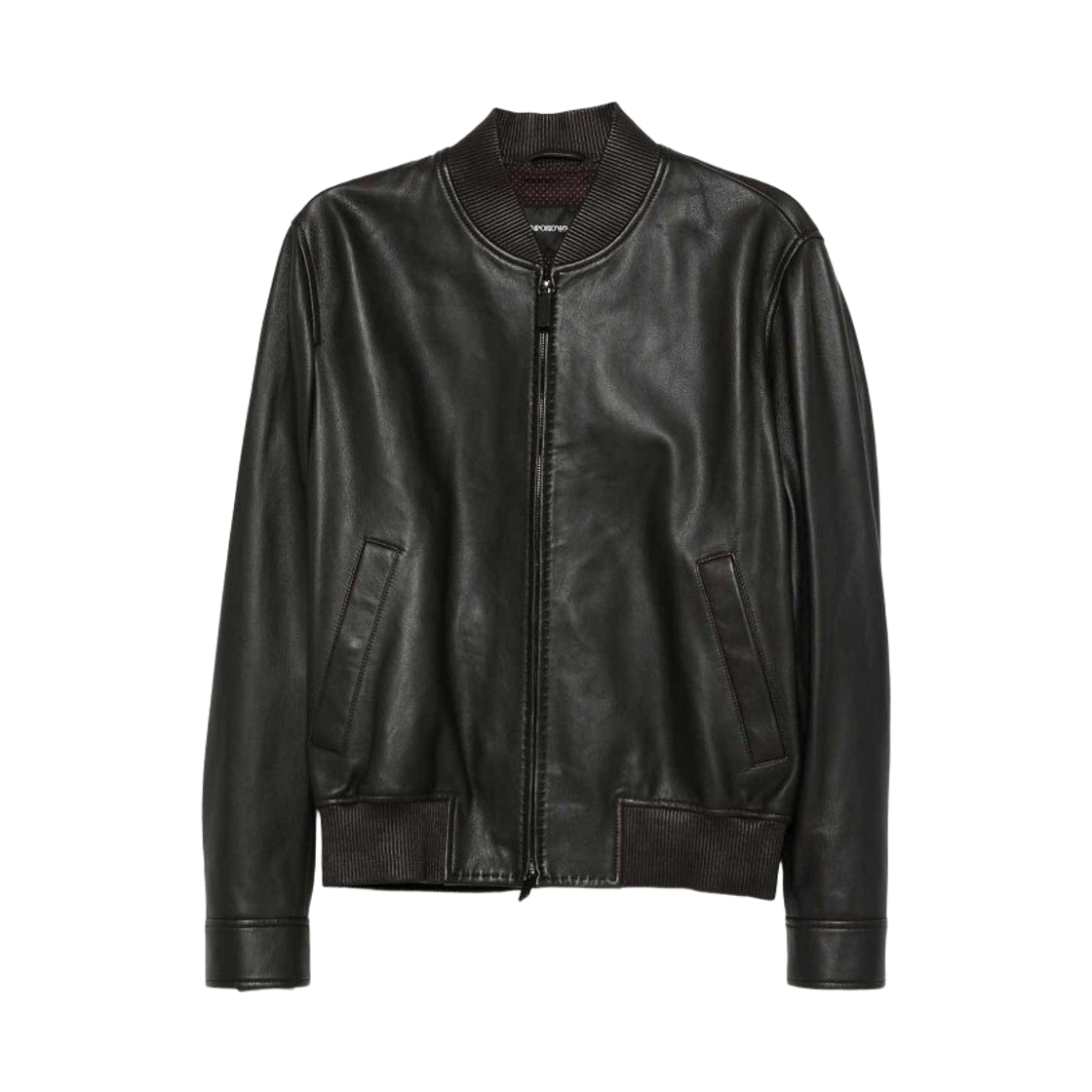 EM003538AF19283U8137 Emporio Armani Aniline Nappa Lambskin Blouson Brown