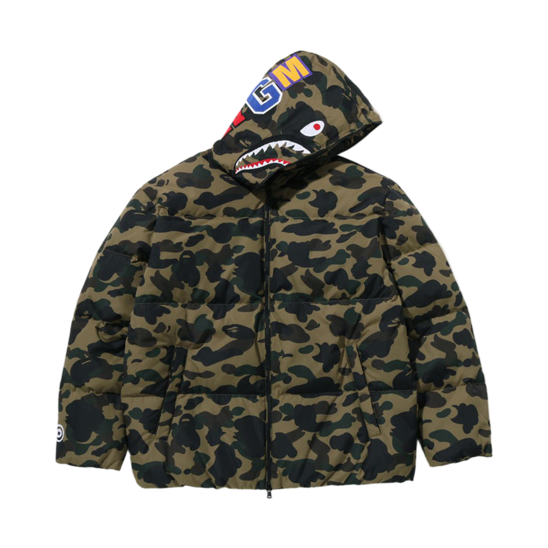 베이프 퍼스트 카모 샤크 다운 자켓 그린(BAPE 1st Camo Shark Down Jacket Green)