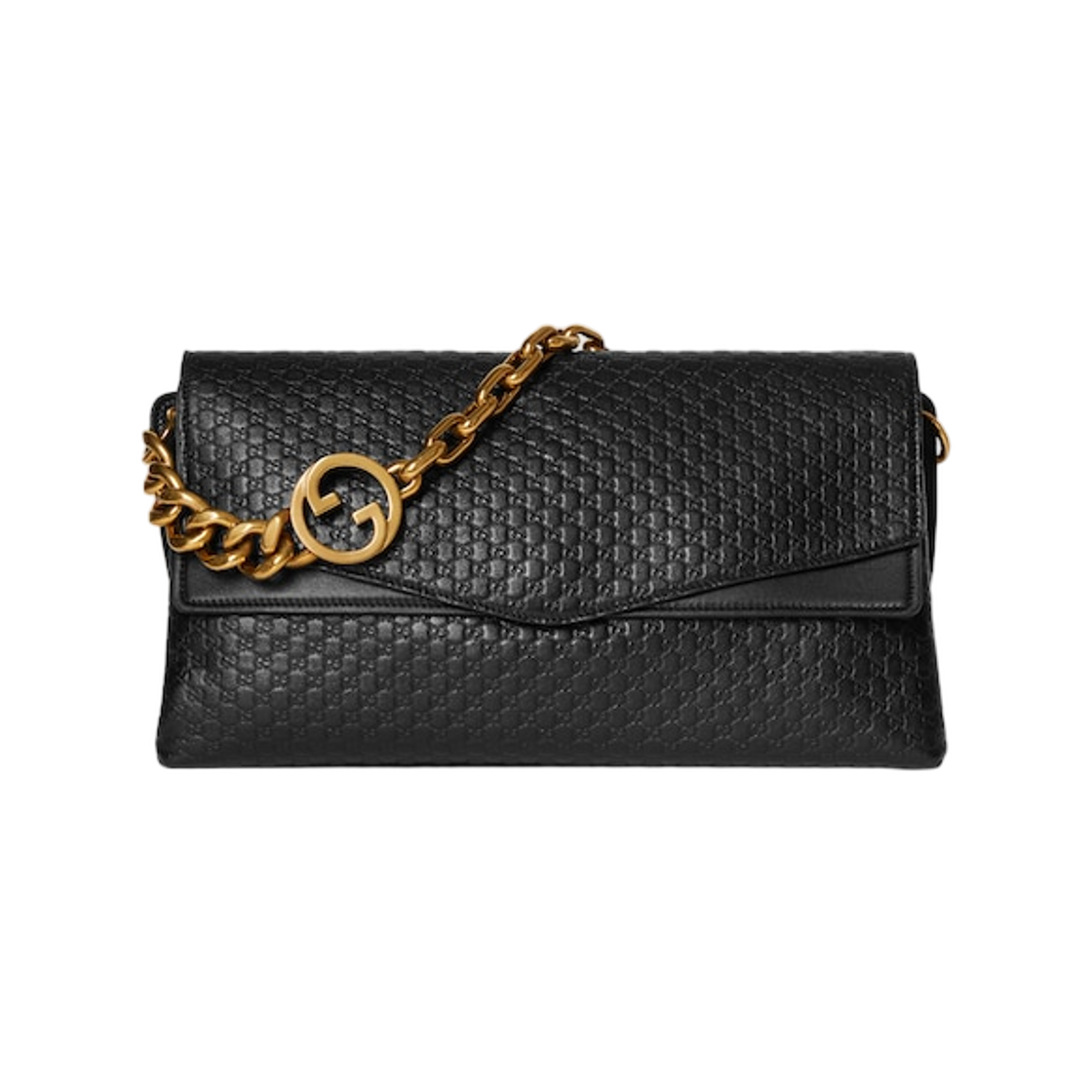 857362-AAF1I-1000 Gucci Large Shoulder Bag with Chain Black