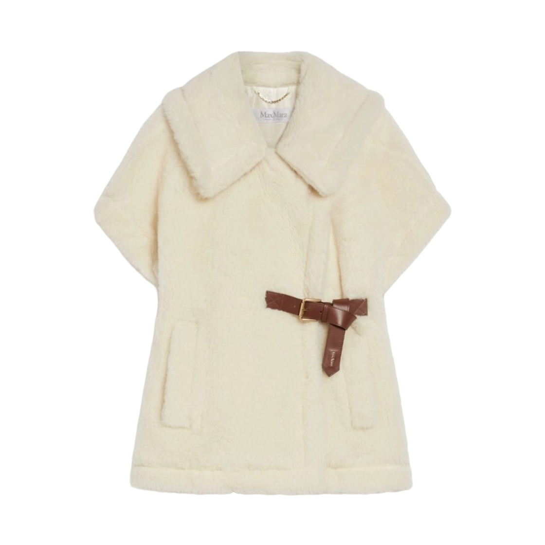 NEWABAVO1-001 (W) Max Mara Newabavo Teddy Cape White