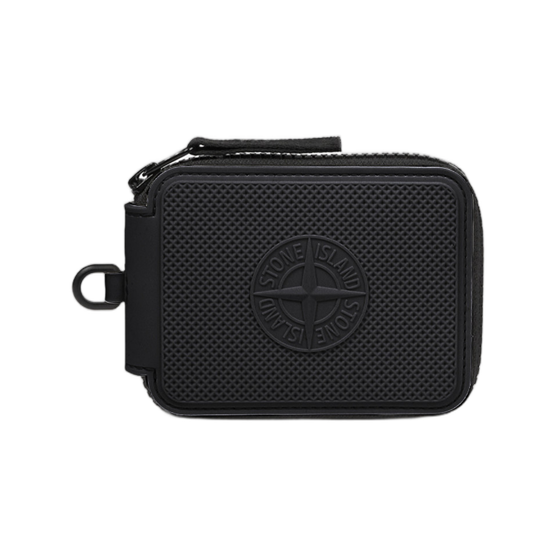 스톤 아일랜드 9500003 러버라이즈드 실리콘 월렛 집 앤 카드 슬롯 리드 그레이 - 25FW(Stone Island 9500003 Rubberised Silicone Wallet with Zip and Card Slots Lead Grey - 25FW)