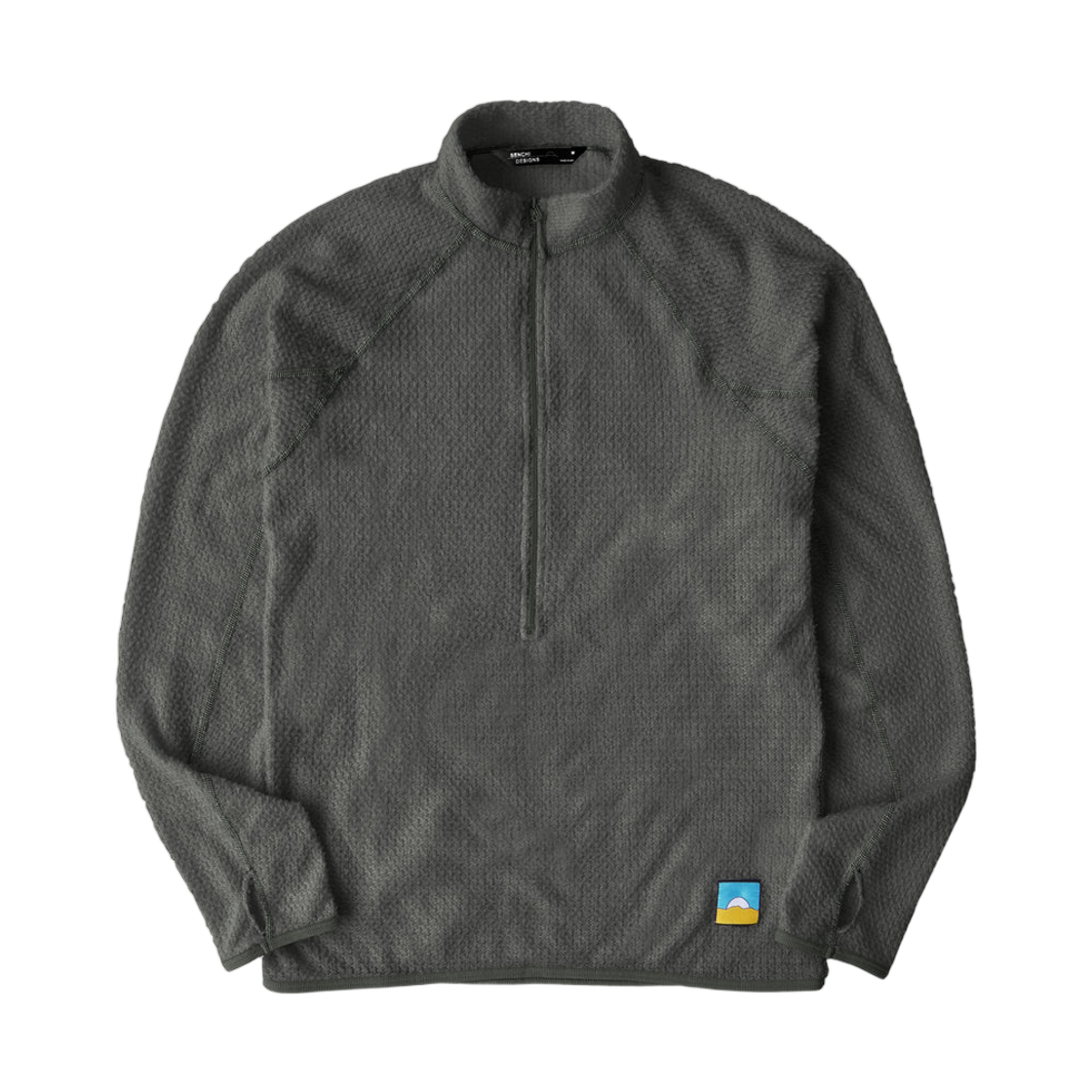 센치 디자인 A90 하프집 크루넥 다크 세이지(Senchi Design A90 Half-Zip Crewneck Dark Sage)