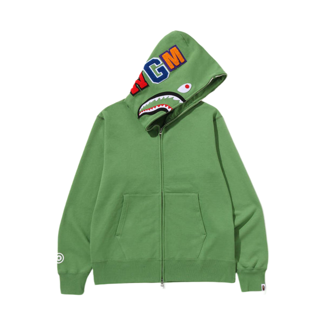 - BAPE Shark Full Zip Hoodie Green