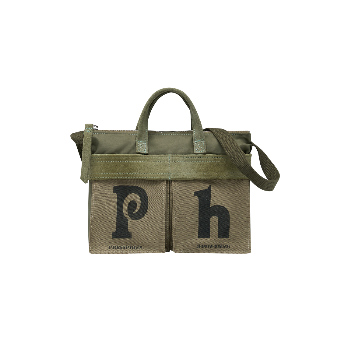 홍우성 피에이치 미니 헬멧백 카키(Hongwoosung Ph Mini Helmet Bag Khaki)