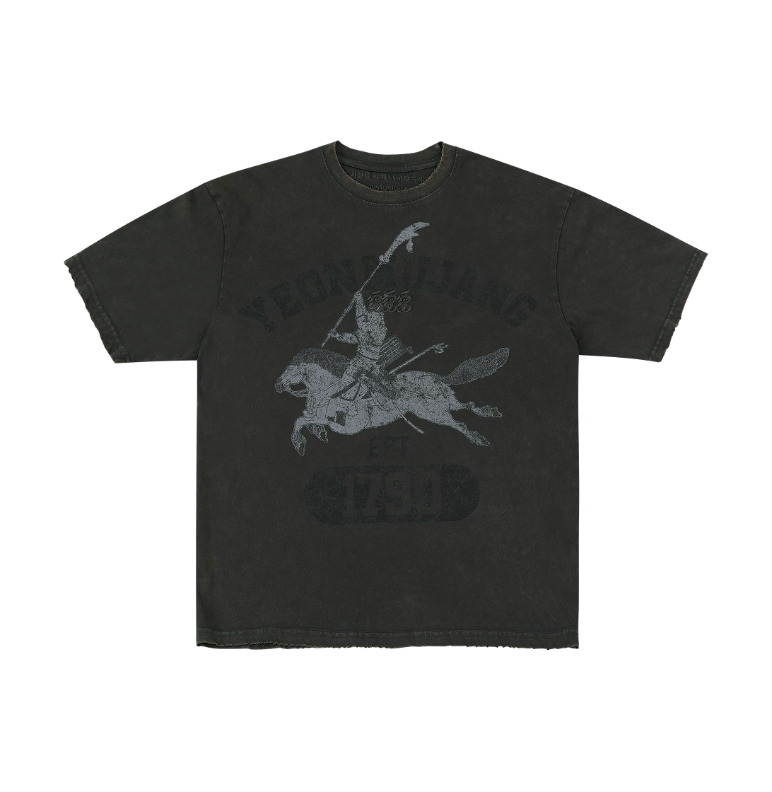 P0000MDB LUVLUVLUV SV Yeonmujang Short Sleeve Top Charcoal