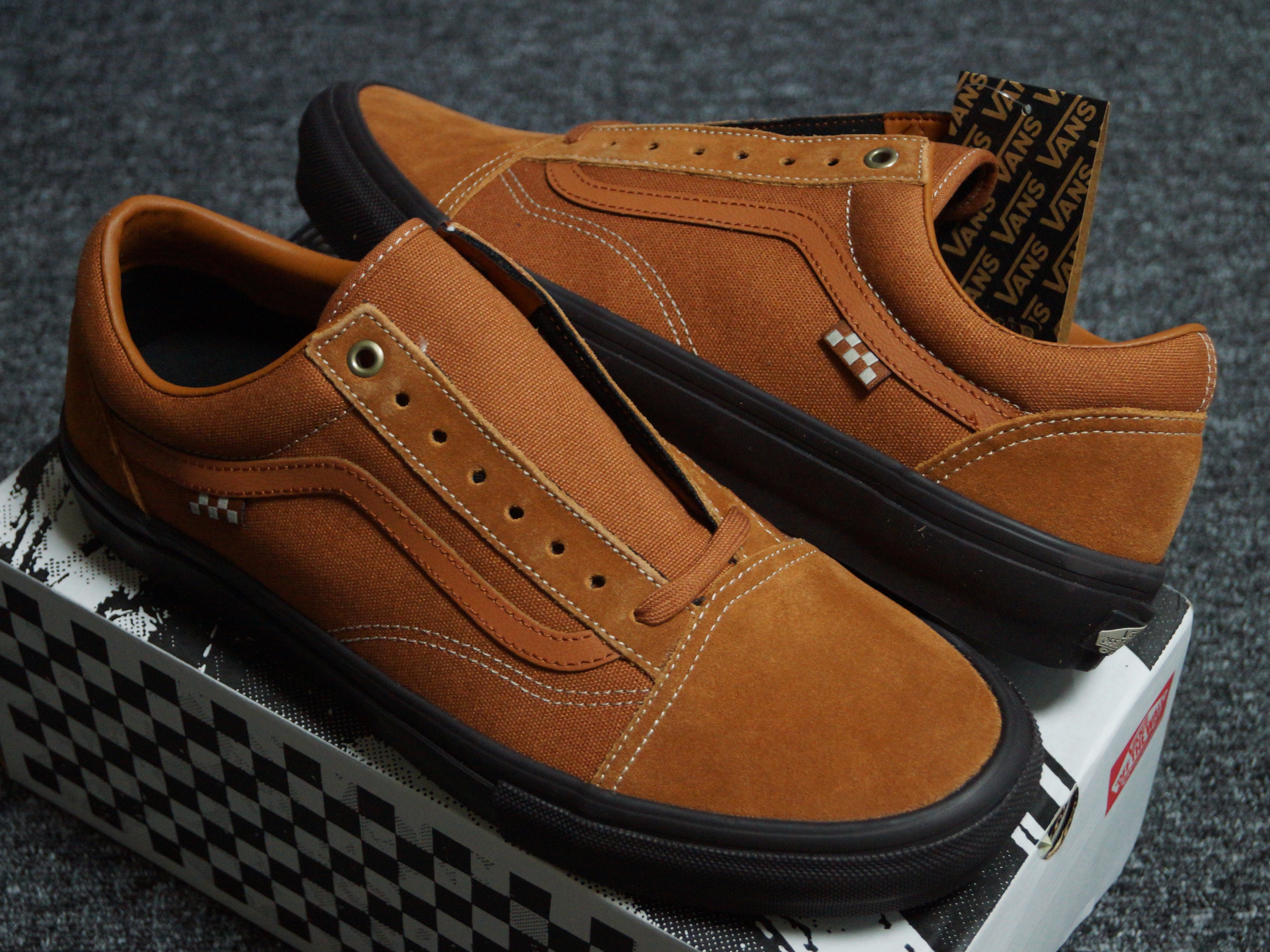Vans Skate Old Skool Brown 착용 스타일