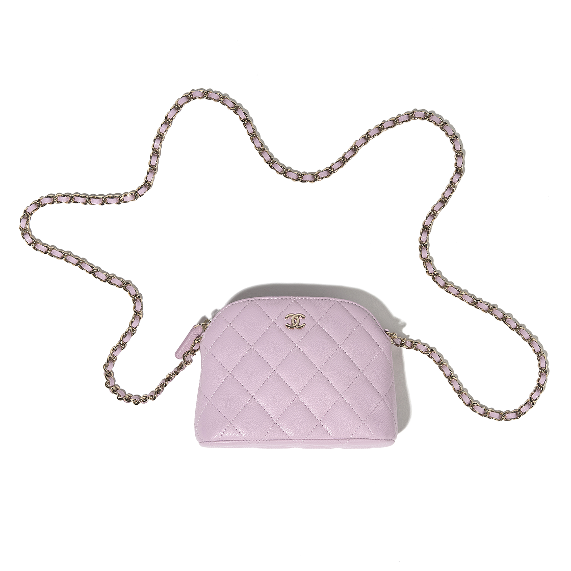 샤넬 체인 달린 미니백 램스킨 & 골드 메탈 라이트 퍼플(Chanel Clutch with Chain Lambskin & Gold Light Purple) - 3