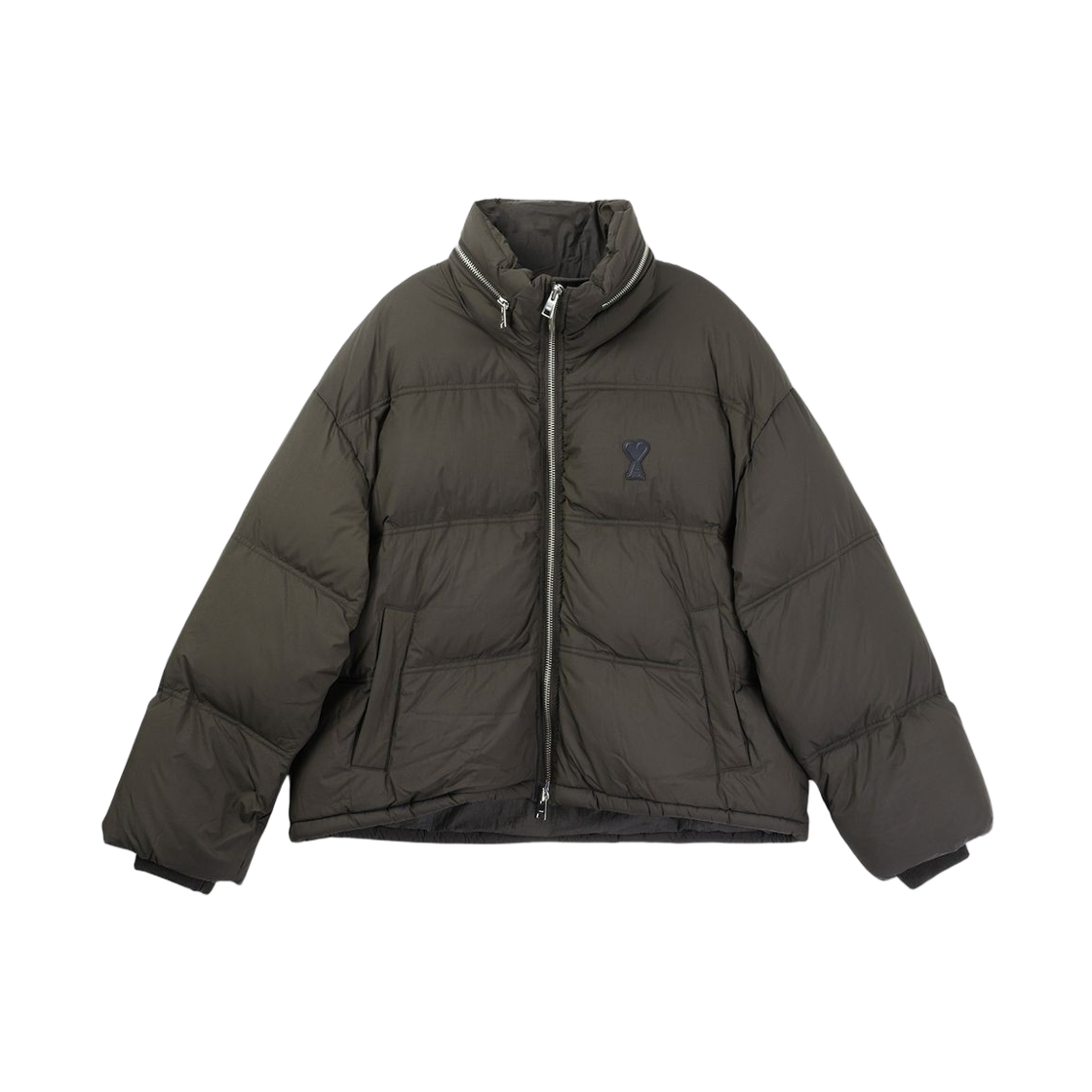 아미 스몰 하트 로고 다운 자켓 다크 커피(AMI de Coeur Down Jacket Dark Coffee)