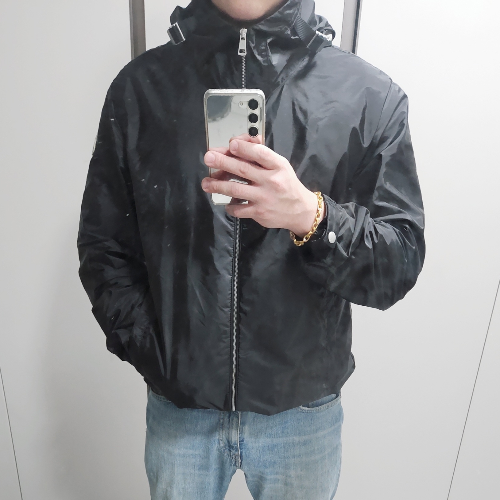 Moncler Remoray Hooded Windbreaker Black - 25SS 착용 스타일 - 1