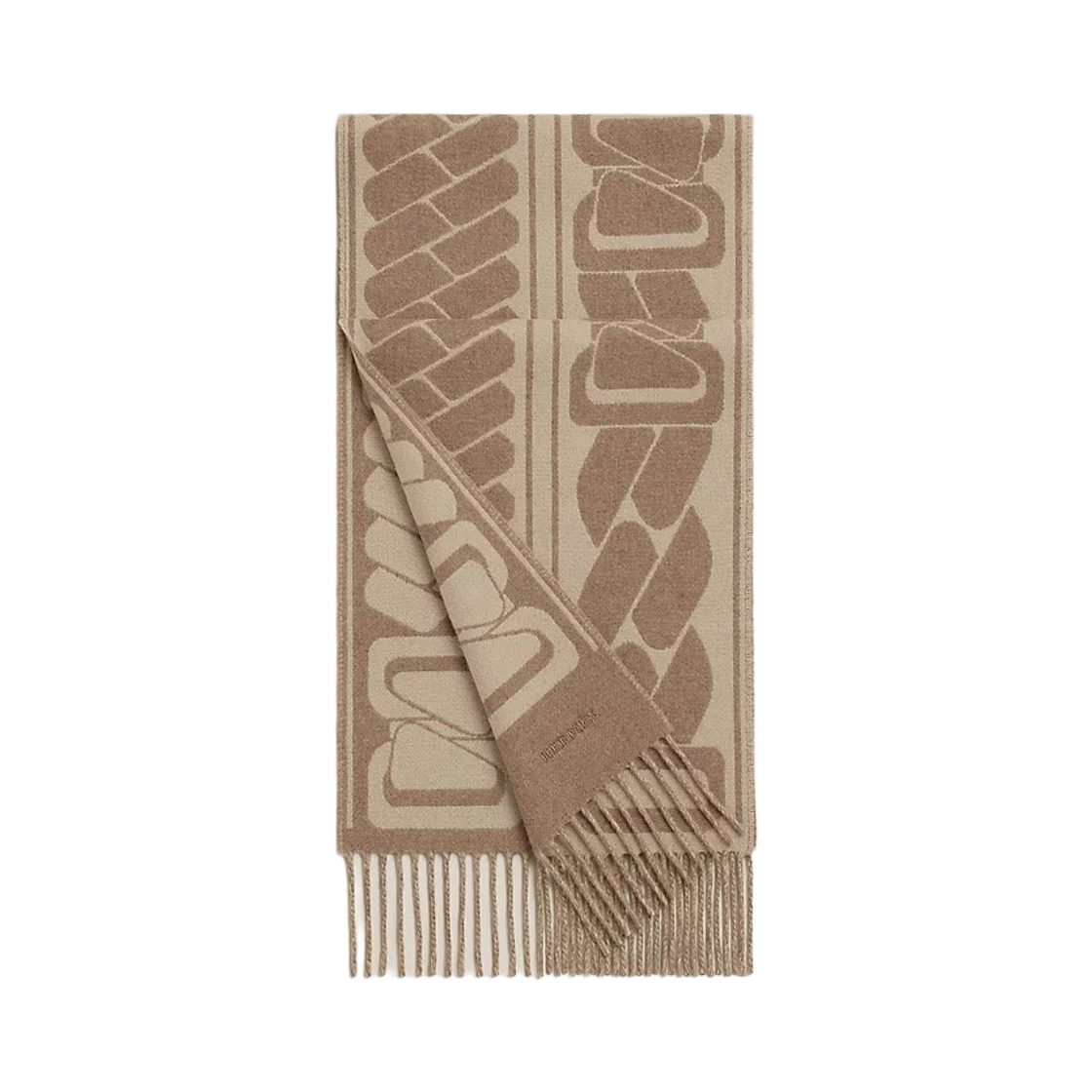 에르메스 클리크 쎄 누 머플러 마롱 글라세 크레(Hermes Clic C'est Noue Muffler Marron Glace Craie) - 1