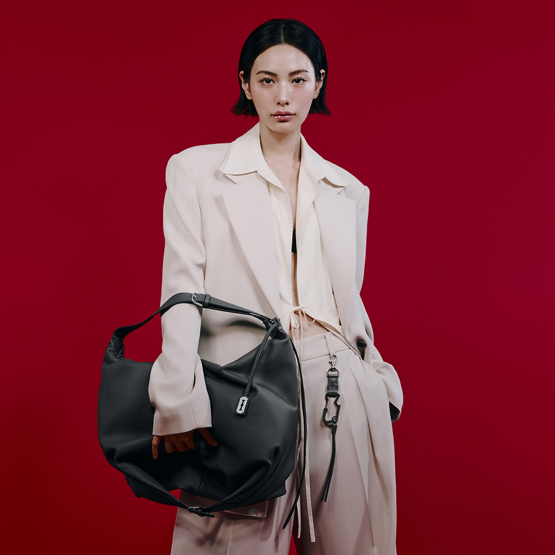 분크 하프문 그루비 호보 라지 쉐도우그레이(vunque Halfmoon Groovy Hobo L Shadow Grey) - 2