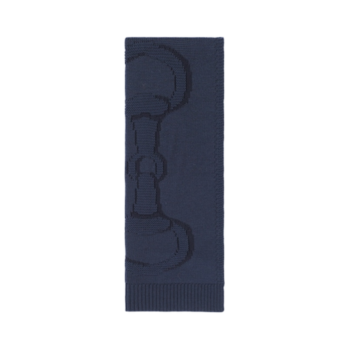 구찌 울 머플러 홀스빗 디테일 네이비(Gucci Wool Muffler with Horsebit Detail Navy) - 1