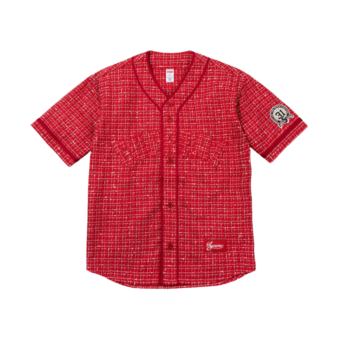 슈프림 부클 베이스볼 저지 레드 - 25FW