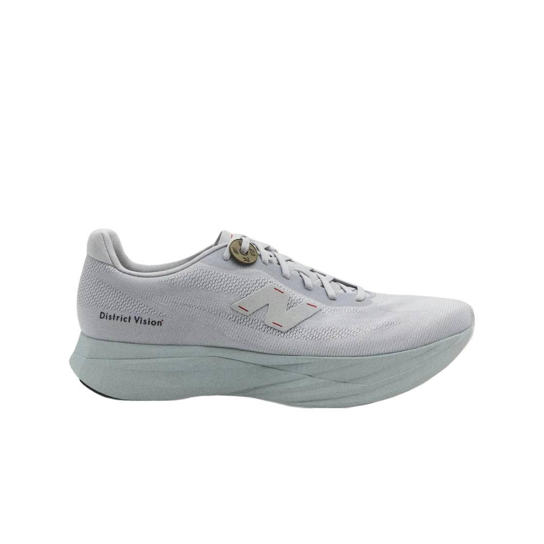 뉴발란스 x 디스트릭트 비전 퓨어셀 SC 엘리트 v5 펄 그레이 레드 - D 스탠다드(New Balance x District Vision FuelCell SC Elite v5 Pearl Grey Red - D Standard) - 1