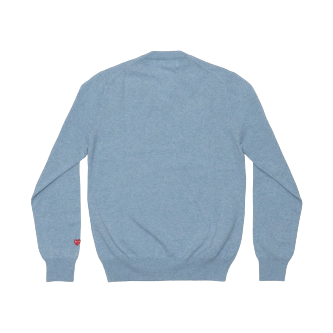 (W) 플레이 꼼데가르송 미니 레드 하트 브이넥 스웨터 스카이 블루((W) Play Comme des Garcons Mini Red Heart V-Neck Sweater Sky Blue) - 2