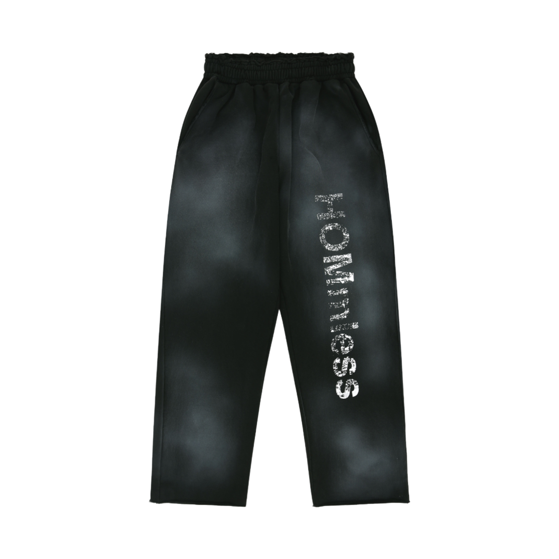 홈리스 워시드 로고 헤비 스웨트팬츠 블랙(Hommless Washed Logo Heavy Sweatpants Black)