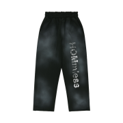 Hommless Washed Logo Heavy Sweatpants Black