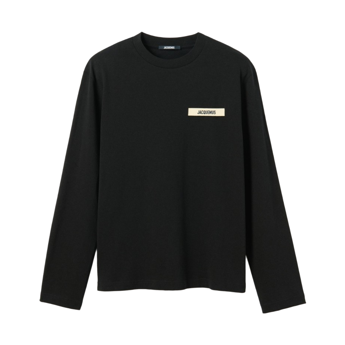 TSM00570AJ0-0226-990 Jacquemus Grosgrain Logo Long Sleeve T-Shirt Black