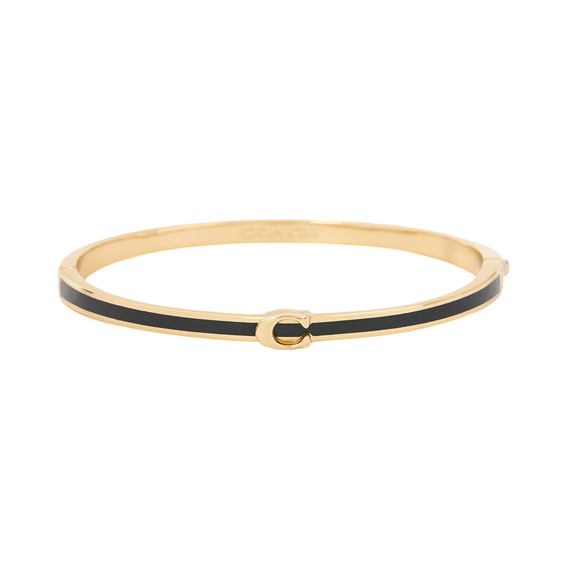 (W) 코치 뱅글 브레이슬릿 블랙((W) Coach Bangle Bracelet Black)