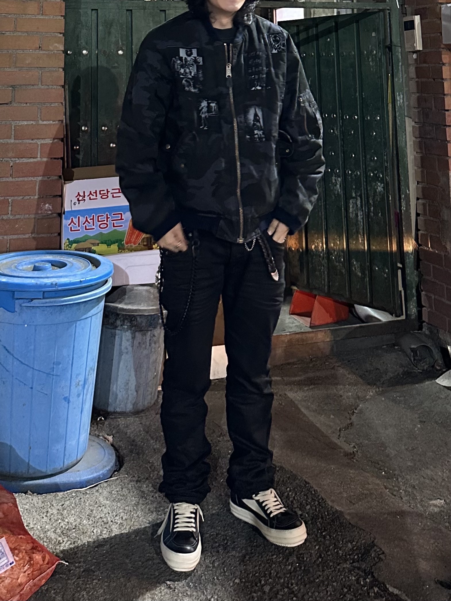 Rick Owens Drkshdw Vintage Sneakers Black Milk, Rick Owens Luxor Vintage Sneakers Black Milk 착용 스타일 - 2