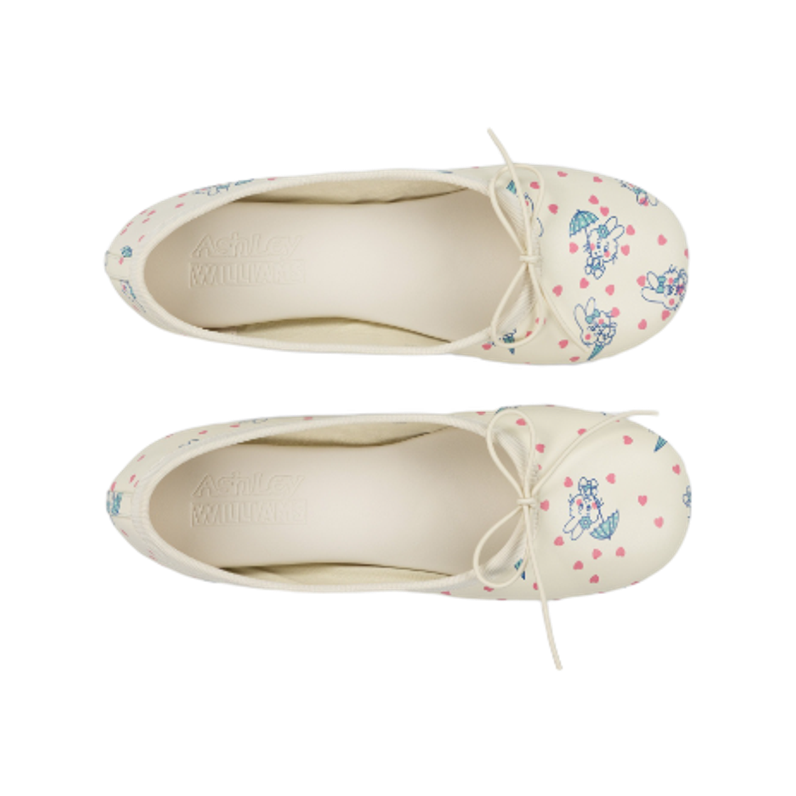 (W) 애슐리 윌리엄스 버니 멜로디 플랫 크림((W) Ashley Williams Bunny Melody Flats Cream) - 2