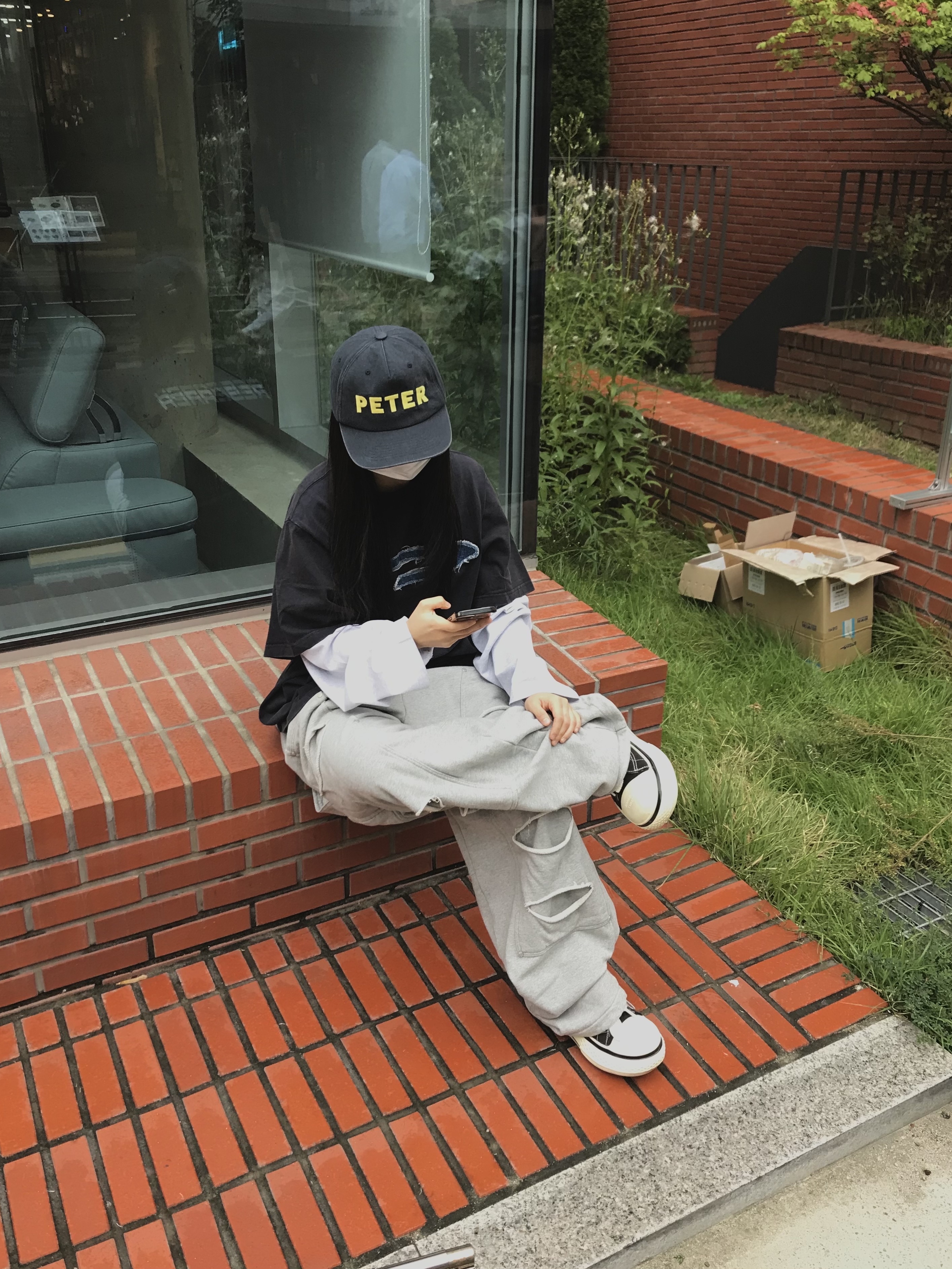 Old Order x AFGK Canvas Black Green 착용 스타일 - 1