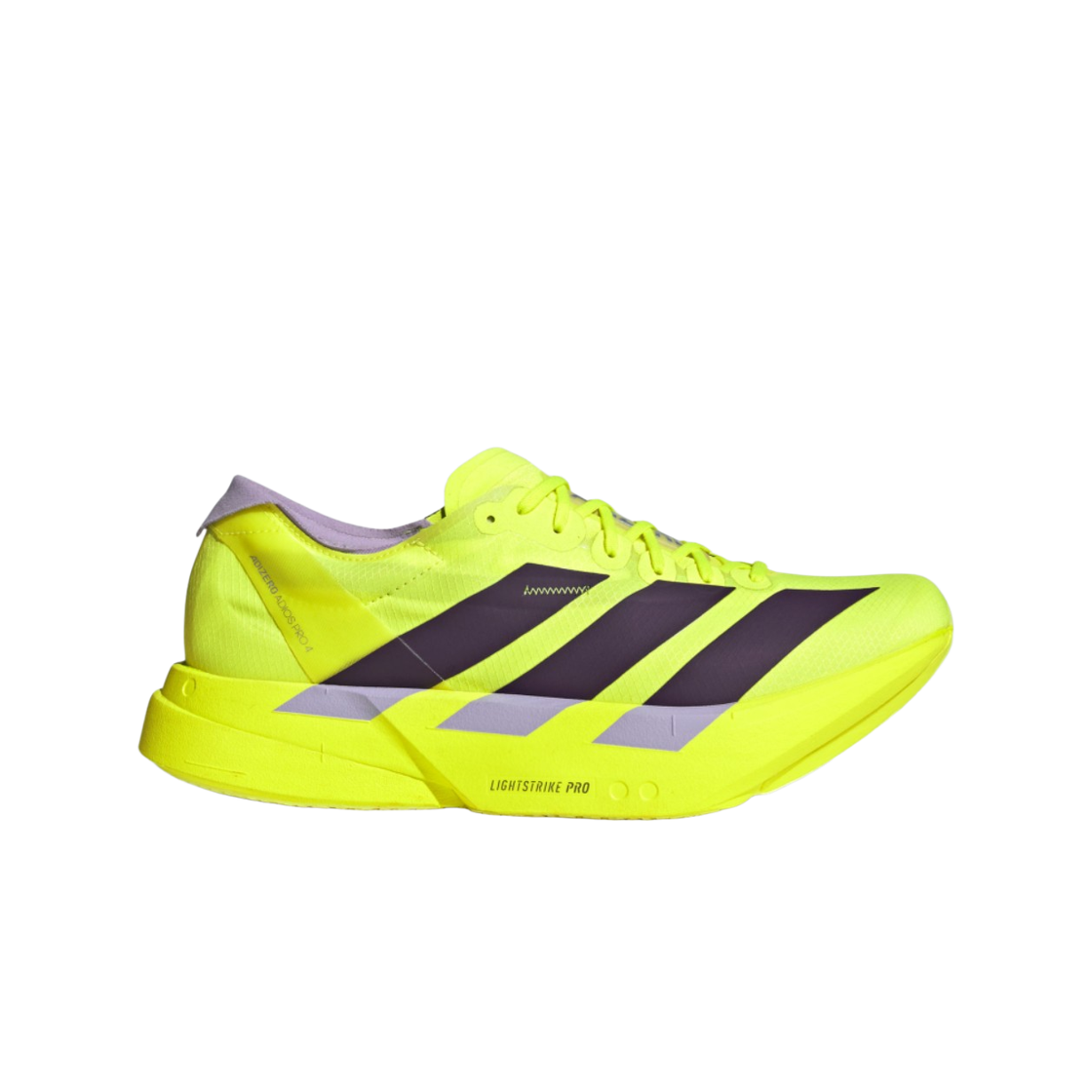 아디다스 아디제로 아디오스 프로 4 솔라 옐로우 오로라 플럼(Adidas Adizero Adios Pro 4 Solar Yellow Aurora Plum)