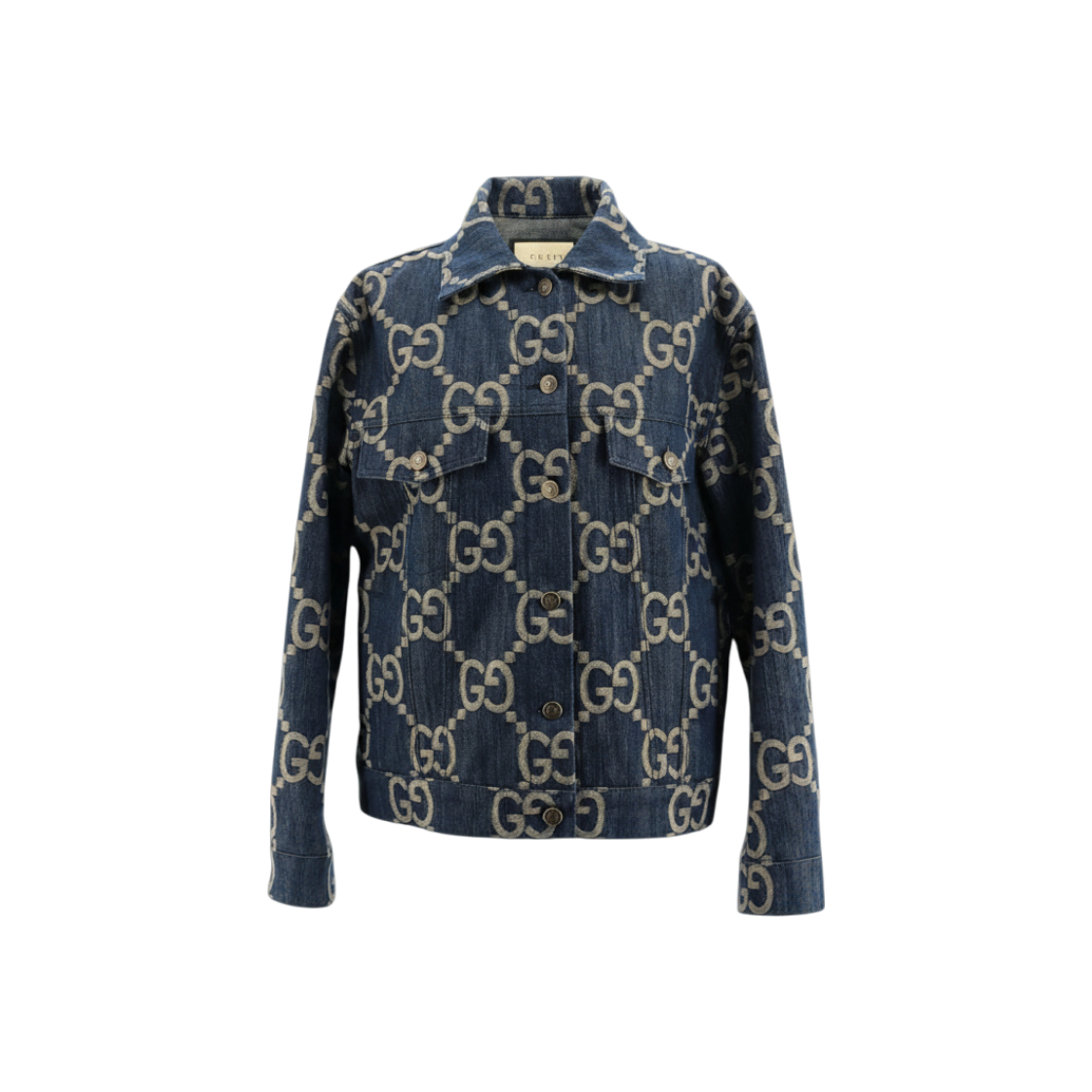 ITA8WILDBCD9 Gucci 678810 Blue Camel Jumbo Denim Jacket - Condition A