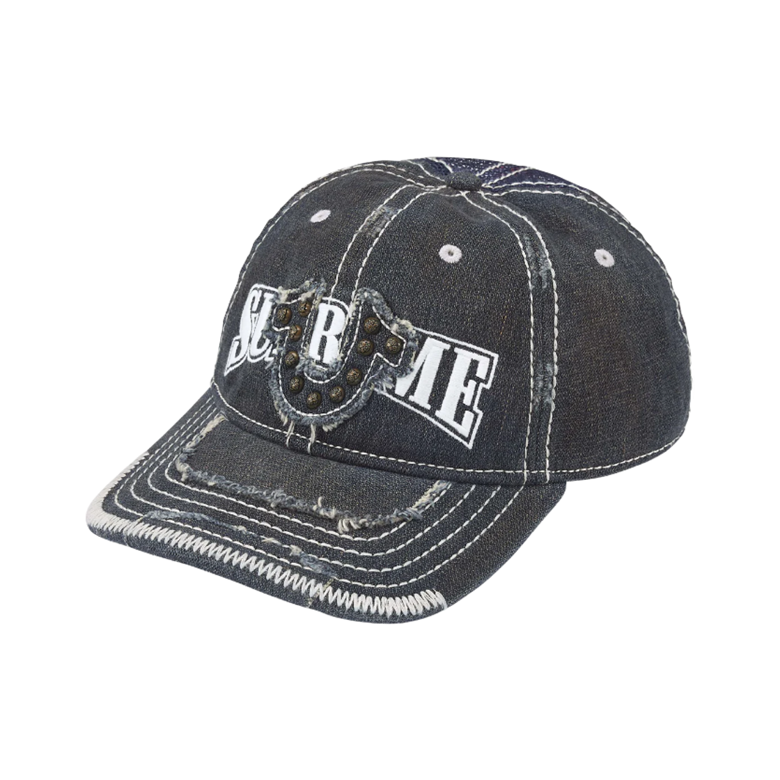 슈프림 x 트루릴리전 메쉬 백 6-패널 더티 인디고 - 25FW