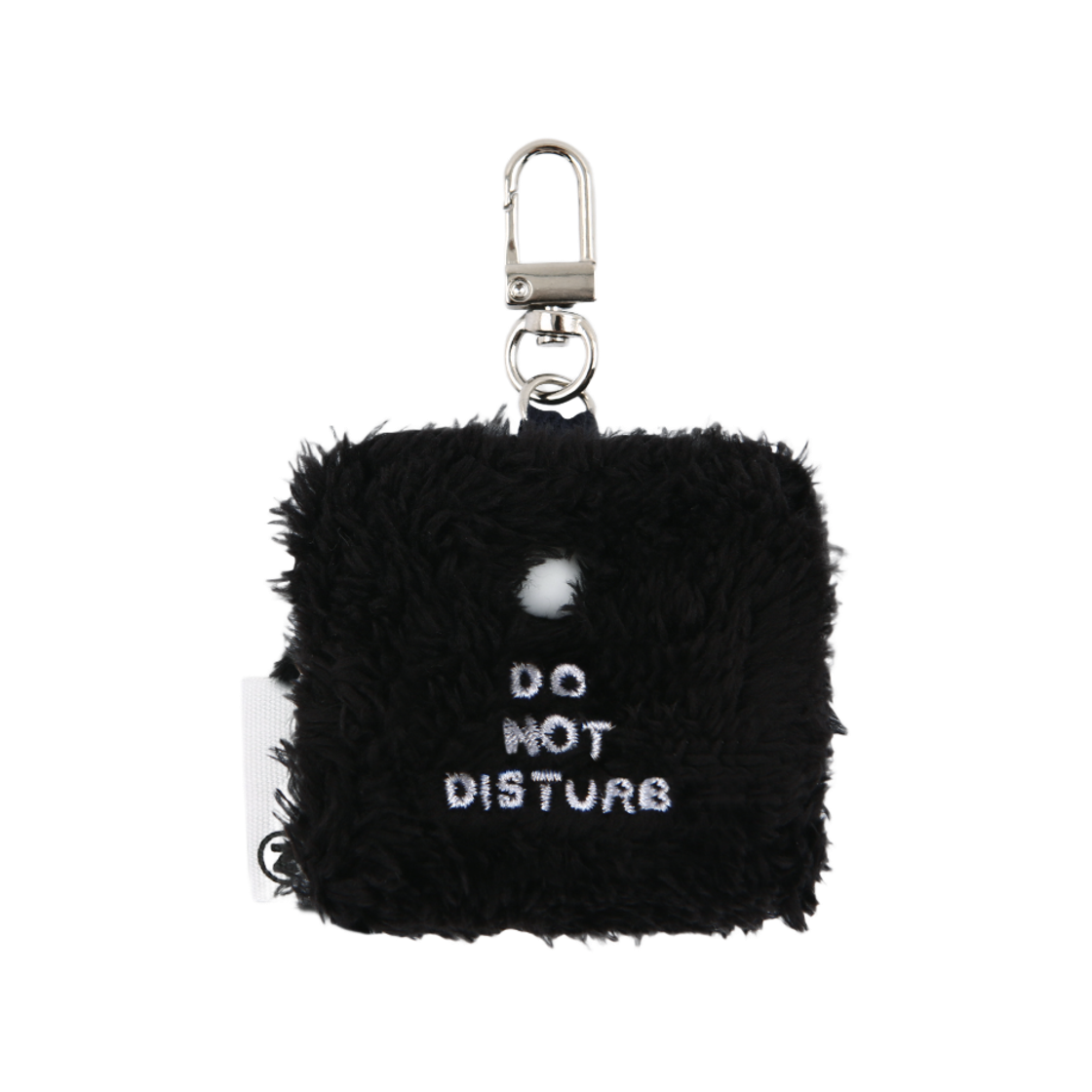 8809908759735 LAZYZ Do not disturb Fluffy Tie Flip Key Ring Black