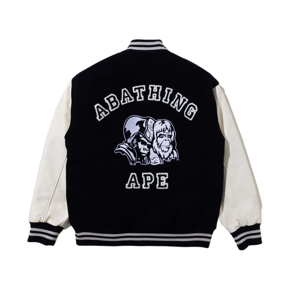 베이프 x 카즈키 쿠라이시 멀티 로고 바시티 다운 자켓 블랙(BAPE x Kazuki Kuraishi Multi Logo Varsity Down Jacket Black) - 2