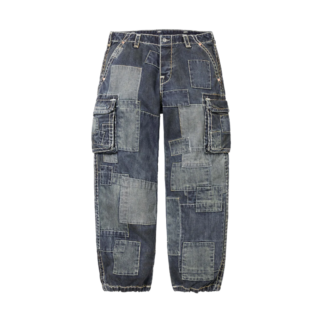 슈프림 x 트루릴리전 패치워크 카고 팬츠 더티 인디고 - 25FW(Supreme x True Religion Patchwork Cargo Pant Dirty Indigo - 25FW) - 1