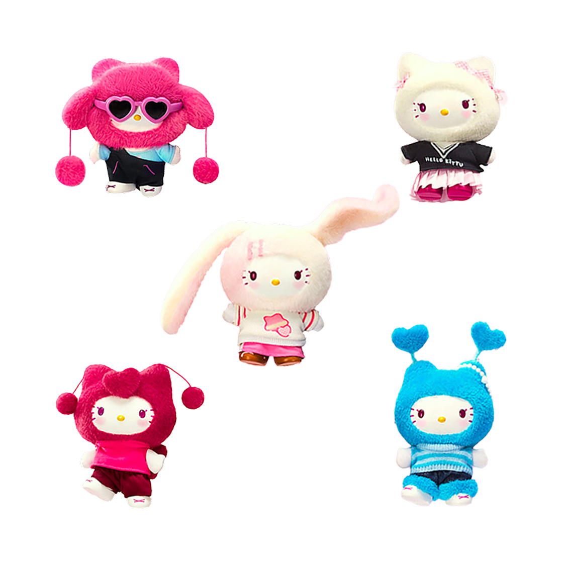 미니소 x 헬로 키티 팝 스타 시리즈 비닐 플러시 키체인 미개봉 랜덤박스 (1개입)(Miniso x Hello Kitty Pop Star Series Vinyl Plush Keychain (1 Blind Box)) - 2