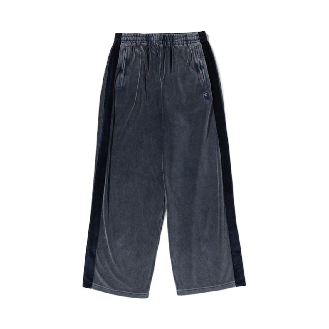 - BAPE Snow Wash Loose Fit Track Pants Navy